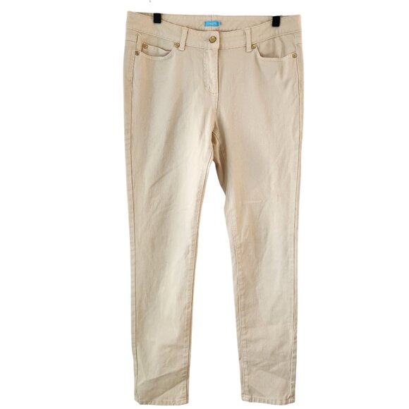 J. McLaughlin Lexi Jeans Tan Beige Stretch Pants Chinos Career Women's 10 - Picture 2 of 9